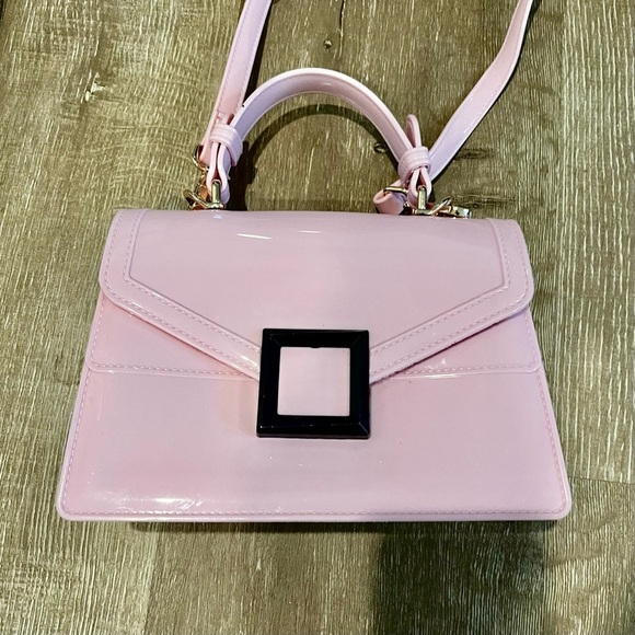 Deluxity Los Angeles Jelly Pink Handbag with Strap - Picture 2 of 8